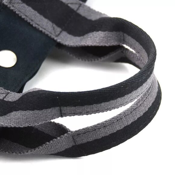 Auth HERMES Fourre Tout Handbag Tote Bag Black/Grey Cotton - e59933g - Picture 8 of 10